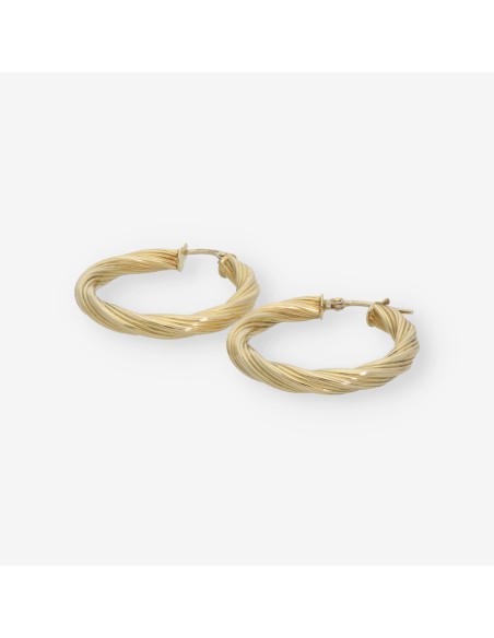 Pendientes aro en oro 18kt