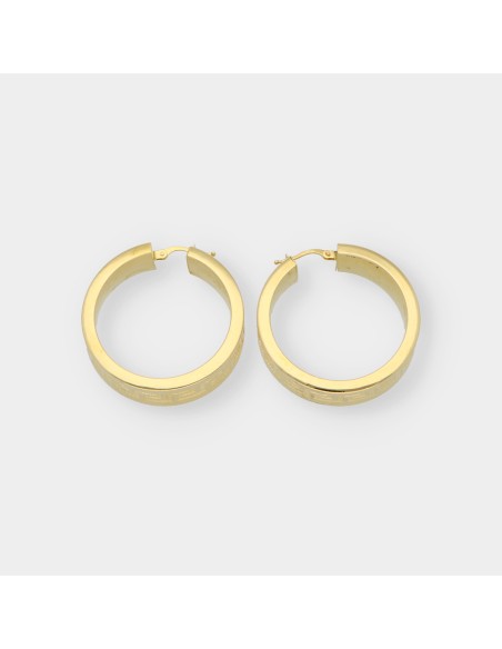 Pendientes aro en oro 18kt