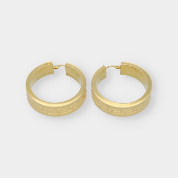 Pendientes aro en oro 18kt