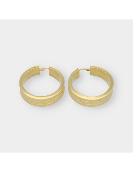Pendientes aro en oro 18kt