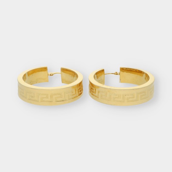 Pendientes aro en oro 18kt