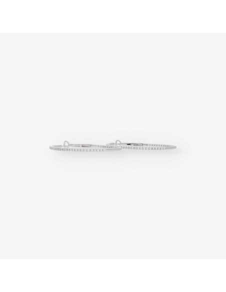 Pendientes aro en oro blanco 18kt con brillantes