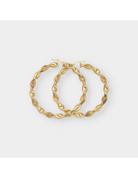 Pendientes aro en oro 18kt