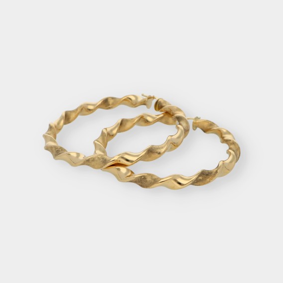 Pendientes aro en oro 18kt