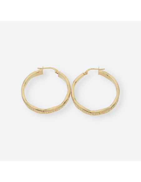 Pendientes aro en oro 18kt