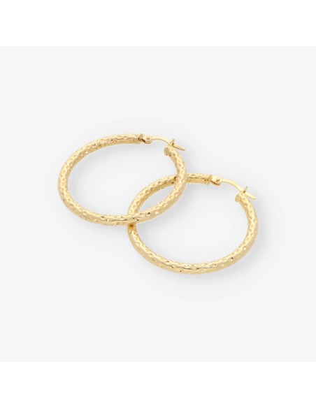Pendientes aro en oro 18kt