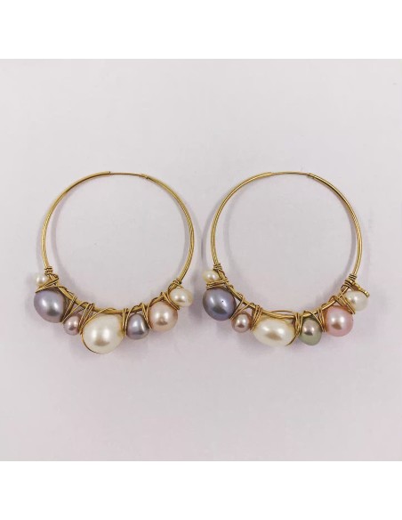 Pendientes Tous en oro 18 con perlas