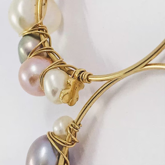 Pendientes Tous en oro 18 con perlas