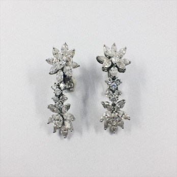 Pendientes de oro blanco y diamantes