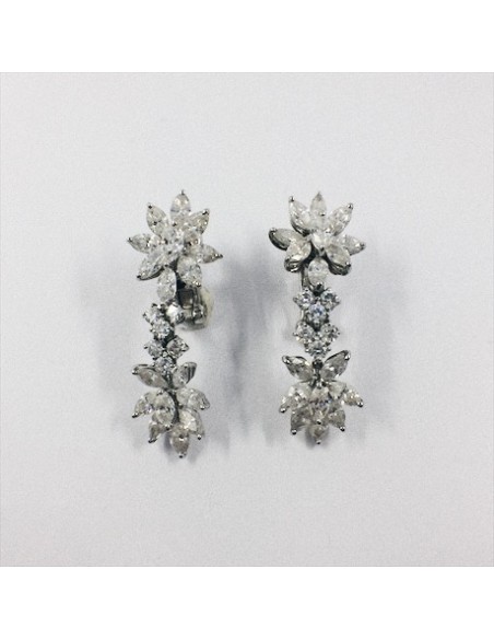 Pendientes de oro blanco y diamantes