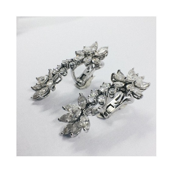 Pendientes de oro blanco y diamantes