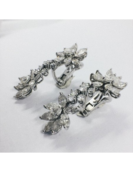 Pendientes de oro blanco y diamantes