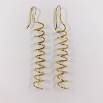 Pendientes muelle en oro 18kt