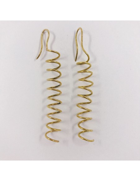 Pendientes muelle en oro 18kt
