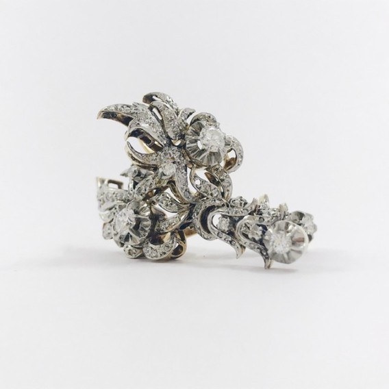 Pendientes vintage en oro 18kt con brillantes