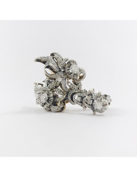 Pendientes vintage en oro 18kt con brillantes