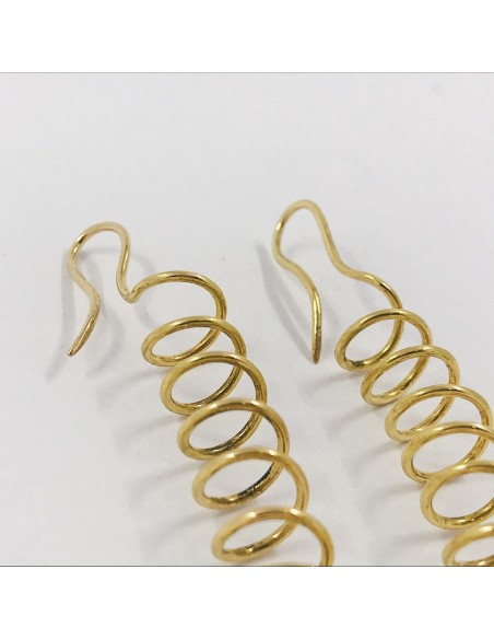 Pendientes muelle en oro 18kt