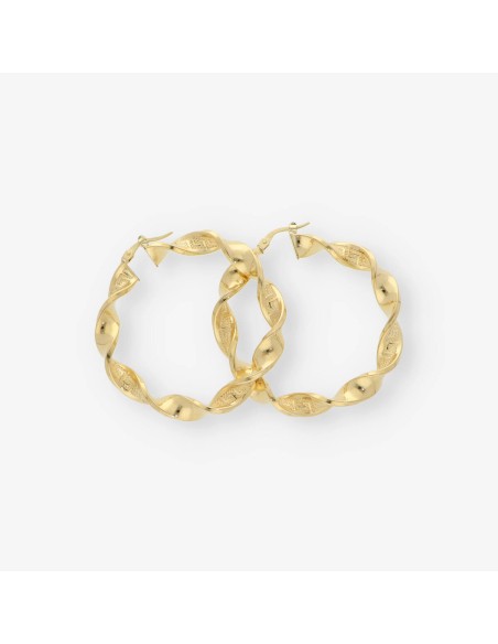 Pendientes aro en oro 18kt
