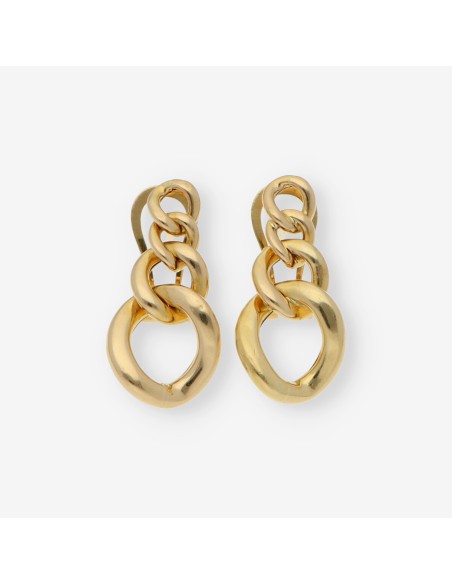 Pendientes largos en oro 18kt