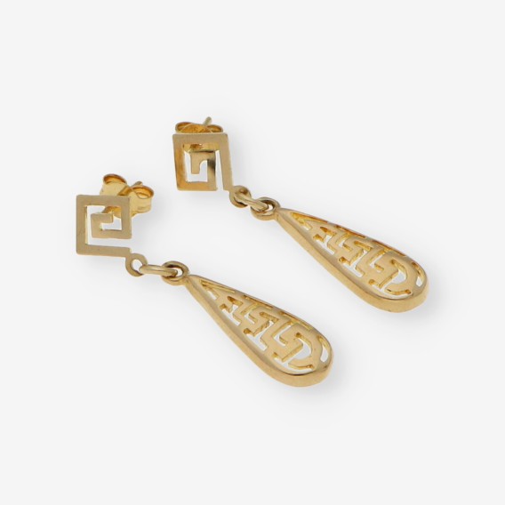 Pendientes largos en oro 18kt