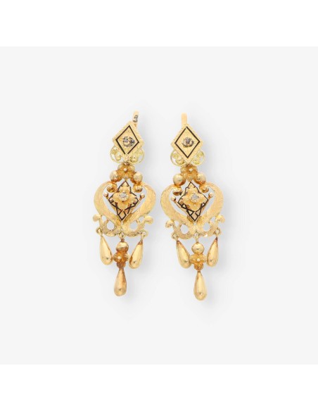 Pendientes vintage en oro 18kt