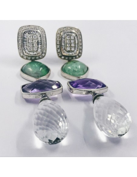 Pendientes en oro 18kt con brillantes