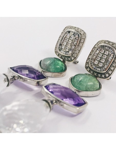 Pendientes en oro 18kt con brillantes