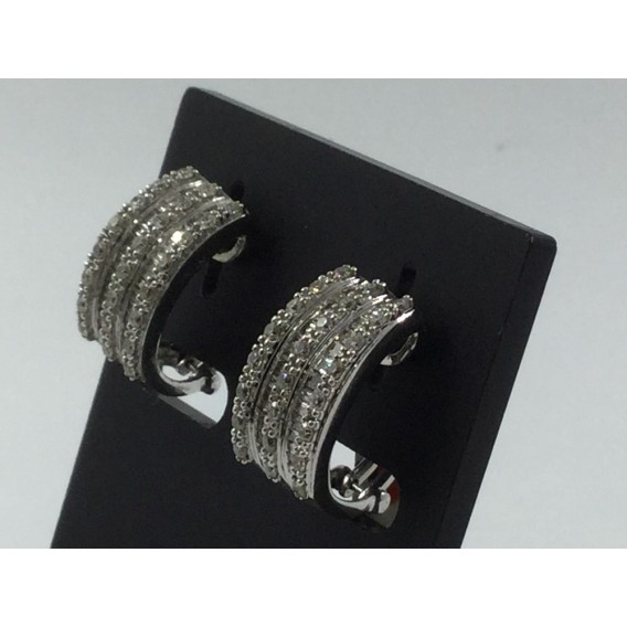 Pendientes en oro blanco con diamantes