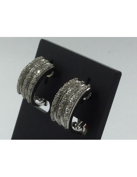 Pendientes en oro blanco con diamantes