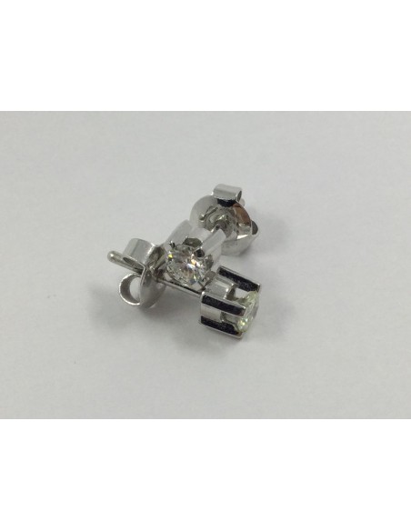 Pendientes dormilonas en oro y brillantes