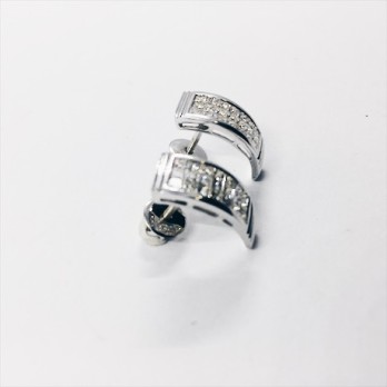 Pendientes de oro blanco y brillantes 2