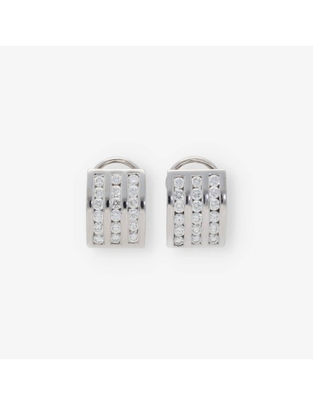 Pendientes en oro blanco 18kt con brillantes
