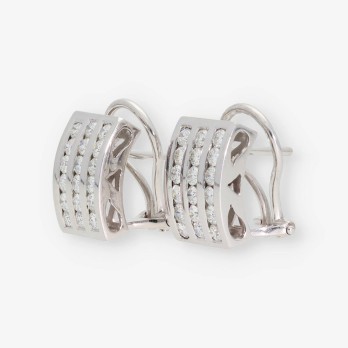 Pendientes en oro blanco 18kt con brillantes 2