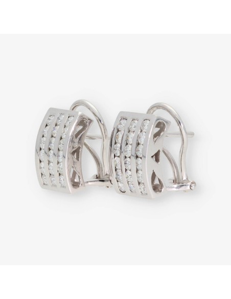Pendientes en oro blanco 18kt con brillantes