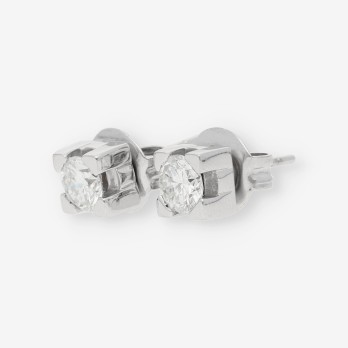 Pendientes en oro blanco 18kt con brillantes 2