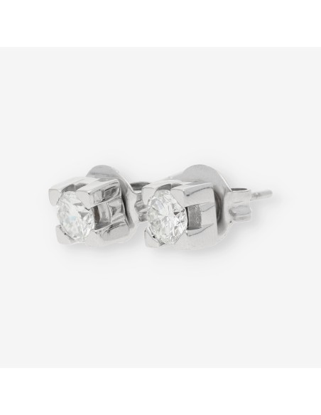 Pendientes en oro blanco 18kt con brillantes
