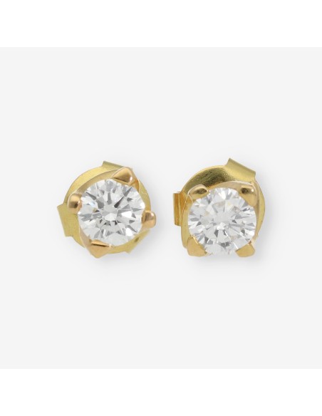 Pendientes en oro 18kt y brillantes