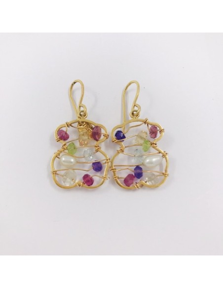 Pendientes Tous en oro 18kt con perlas y piedras