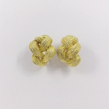 Pendientes en oro mate 18kt