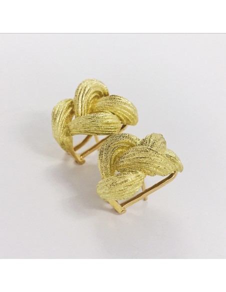 Pendientes en oro mate 18kt