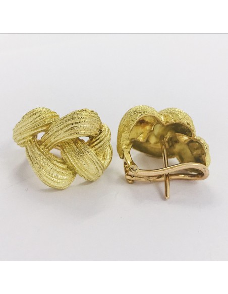 Pendientes en oro mate 18kt