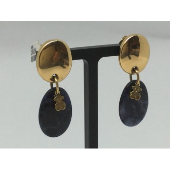 Pendientes Tous en oro y lapislÃ¡zuli