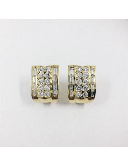 Pendientes de oro y diamantes