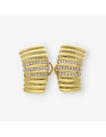 Pendientes en oro 18kt con Brillantes