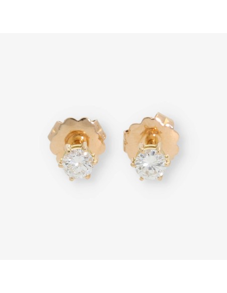 Pendientes en oro 18kt y brillantes