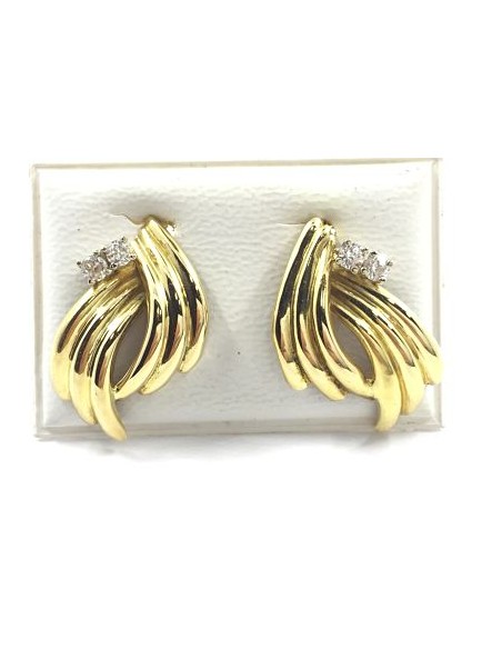 Pendientes de oro y circonitas