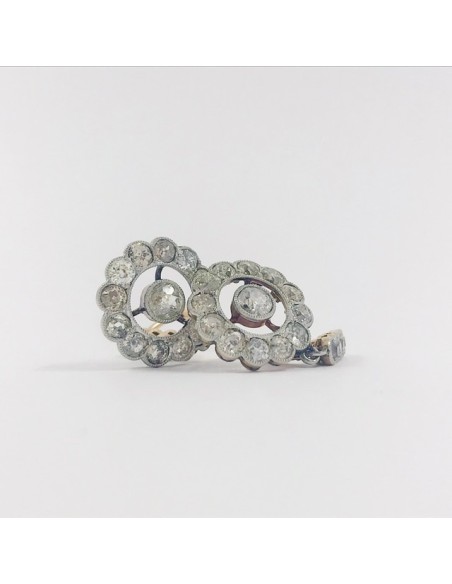 Pendientes vintage en oro 18kt con diamantes