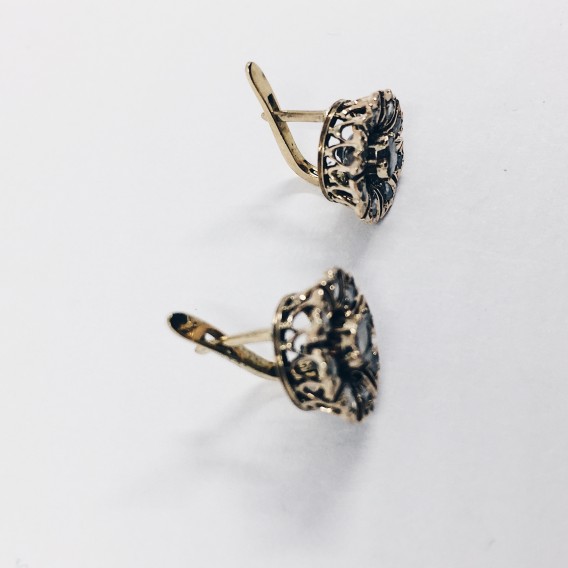 Pendientes vintage en oro y diamantes