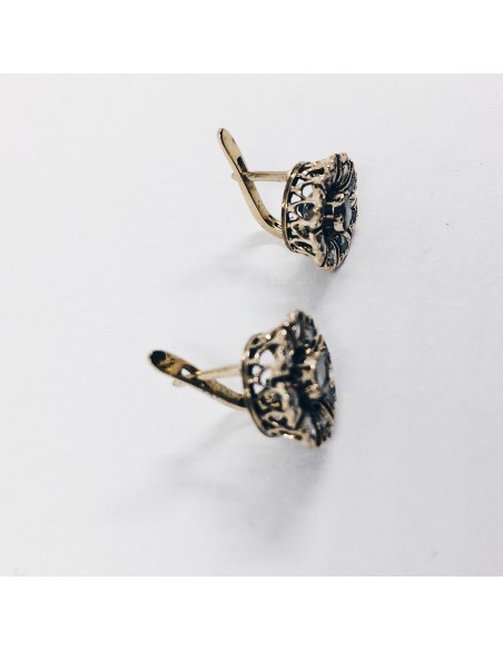 Pendientes vintage en oro y diamantes