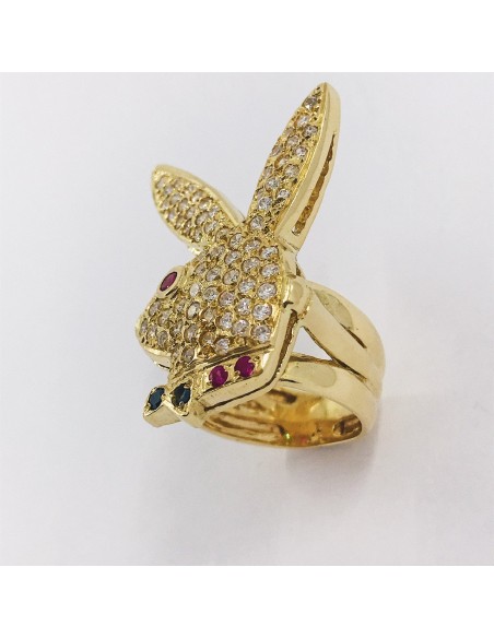 Anillo conejo Play Boy en oro 18kt